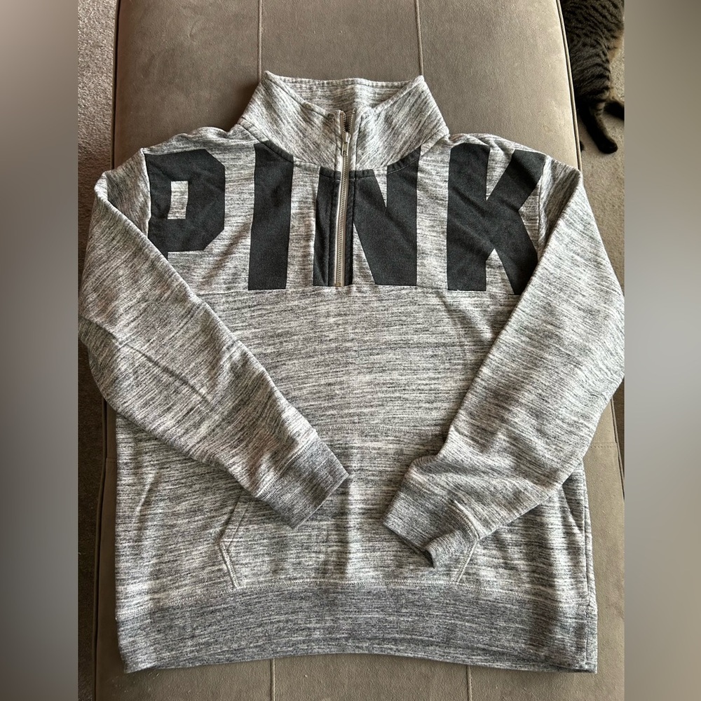VS Pink Quarter Zip Sweatshirt Size M